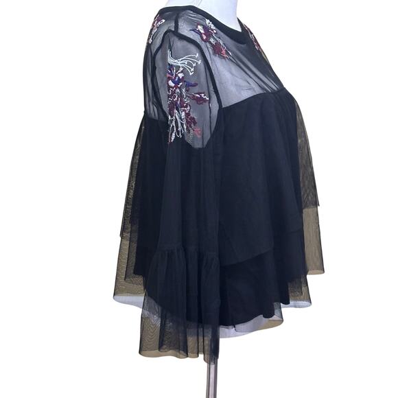 Willow & Clay black top, sheer, romantic, dark fairycore, mystical, ethereal - Picture 2 of 6